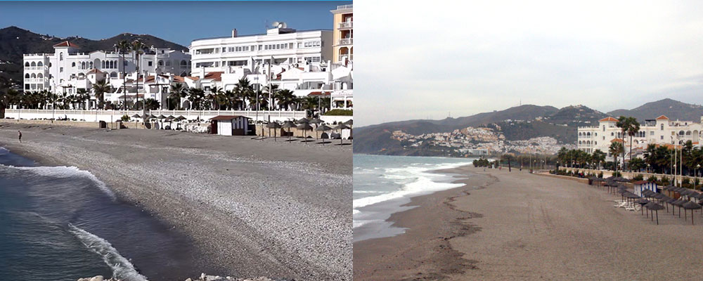 Playa El Chucho bajo el hotel Perla Marina